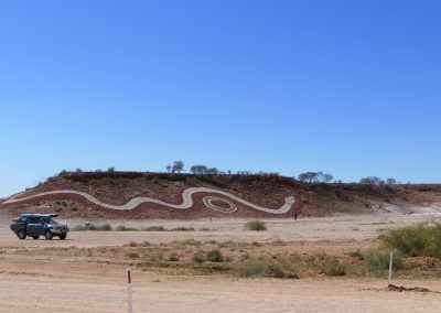 Aborigional Art Serpent a symbol of strength, creativity and continuity